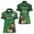 Custom Ireland Rugby with Celtic Pattern Women Polo Shirt Shamrock Go Champions