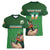 Custom Ireland Rugby with Celtic Pattern Women V-Neck T-Shirt Shamrock Go Champions