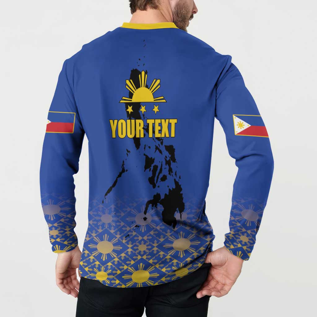 Philippines Independence Day Button Sweatshirt Kalayaan Kinabukasan Kasaysayan