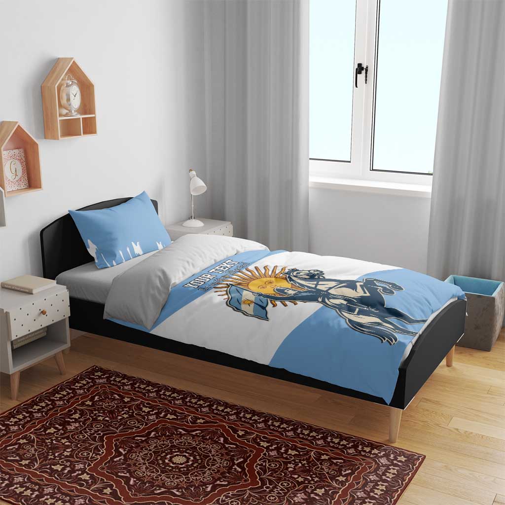 Personalized Argentina Flag Day 20th June Bedding Set Manuel Belgrano