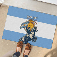 Personalized Argentina Flag Day 20th June Rubber Doormat Manuel Belgrano