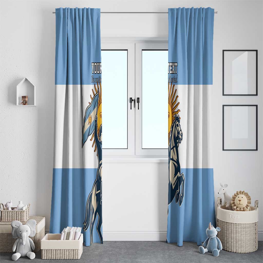 Personalized Argentina Flag Day 20th June Window Curtain Manuel Belgrano