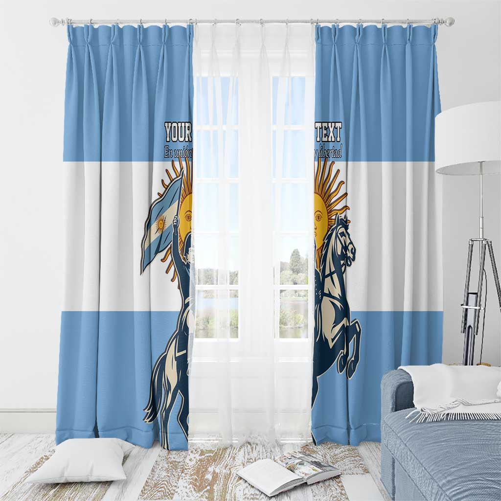 Personalized Argentina Flag Day 20th June Window Curtain Manuel Belgrano
