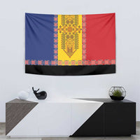 Romania National Flag Day 26th June Tapestry Red Traditional Embroidery Patterns