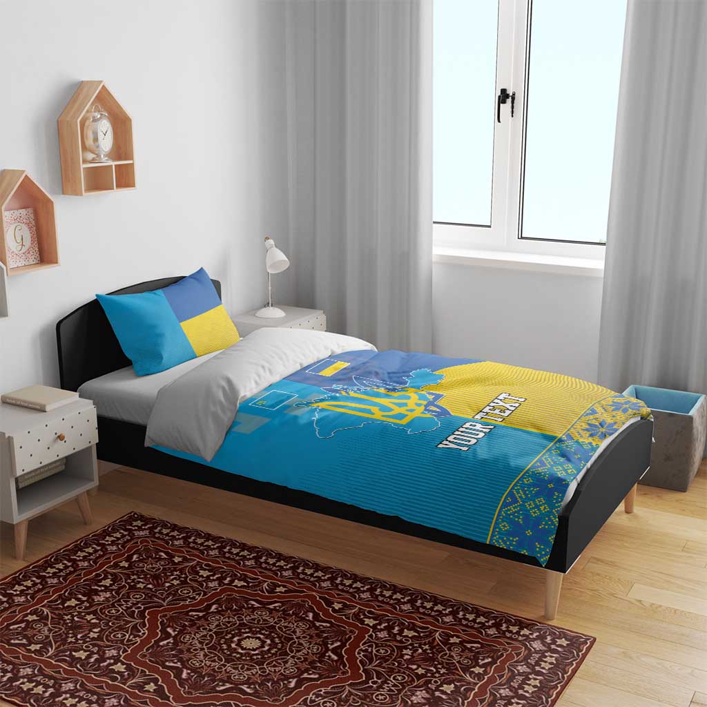 Personalized Crimean Tatar Flag Day Bedding Set Ukraine Crimea Map