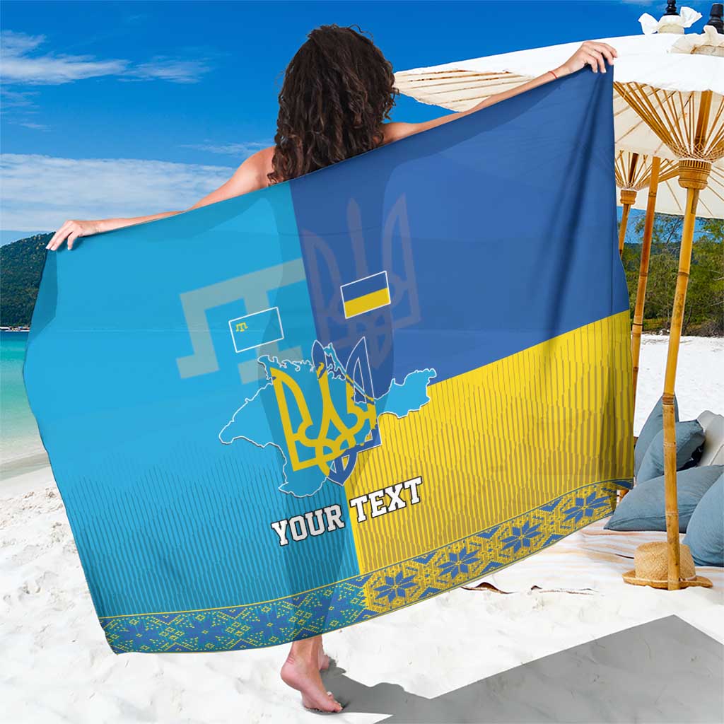 Personalized Crimean Tatar Flag Day Sarong Ukraine Crimea Map