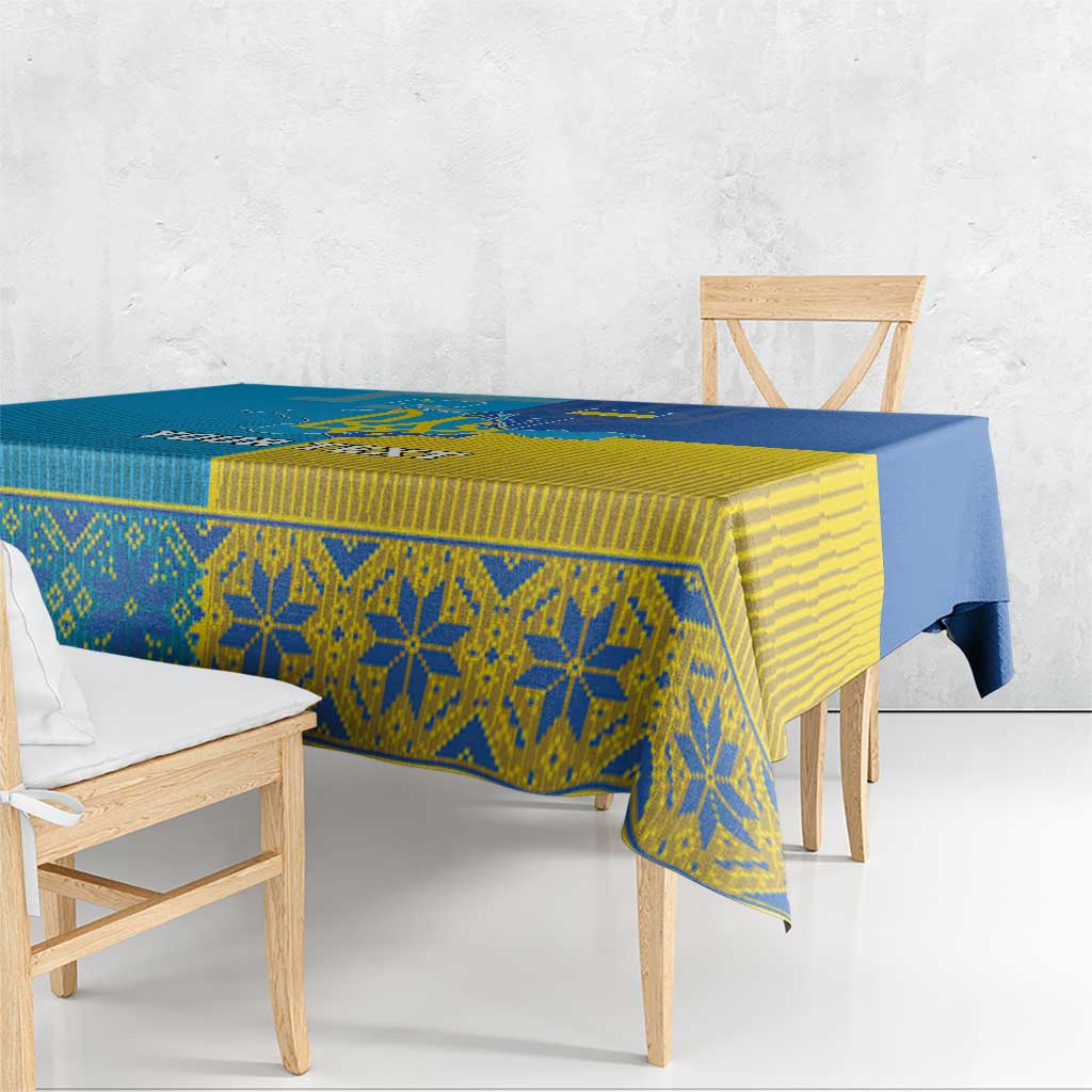 Personalized Crimean Tatar Flag Day Tablecloth Ukraine Crimea Map