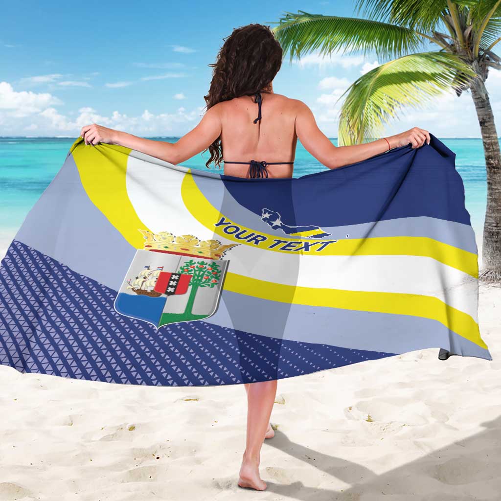 Personalized Curacao Coat of Arms Sarong Map Flag Style