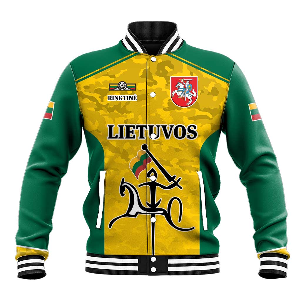 Republic of Lithuania Football Baseball Jacket Sporty Style