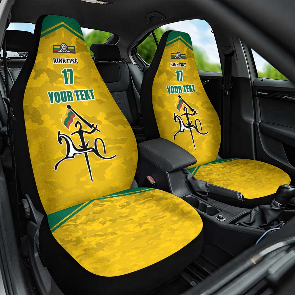 Republic of Lithuania Football Car Seat Cover Sporty Style