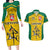 Republic of Lithuania Football Couples Matching Long Sleeve Bodycon Dress and Hawaiian Shirt Sporty Style