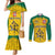 Republic of Lithuania Football Couples Matching Mermaid Dress and Long Sleeve Button Shirt Sporty Style