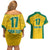 Republic of Lithuania Football Couples Matching Off Shoulder Short Dress and Hawaiian Shirt Sporty Style