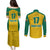 Republic of Lithuania Football Couples Matching Puletasi and Long Sleeve Button Shirt Sporty Style