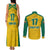 Republic of Lithuania Football Couples Matching Tank Maxi Dress and Long Sleeve Button Shirt Sporty Style