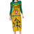 Republic of Lithuania Football Family Matching Long Sleeve Bodycon Dress and Hawaiian Shirt Sporty Style