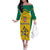 Republic of Lithuania Football Family Matching Off The Shoulder Long Sleeve Dress and Hawaiian Shirt Sporty Style