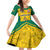 Republic of Lithuania Football Family Matching Off Shoulder Short Dress and Hawaiian Shirt Sporty Style