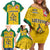 Republic of Lithuania Football Family Matching Off Shoulder Short Dress and Hawaiian Shirt Sporty Style