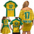 Republic of Lithuania Football Family Matching Off Shoulder Short Dress and Hawaiian Shirt Sporty Style