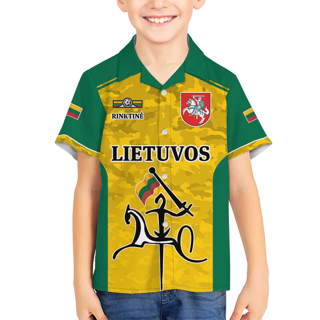 Republic of Lithuania Football Kid Hawaiian Shirt Sporty Style