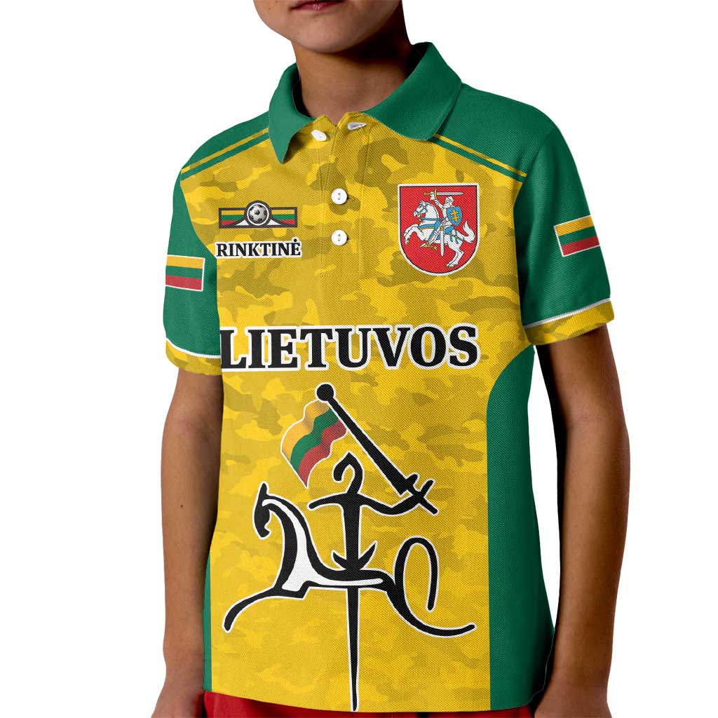 Republic of Lithuania Football Kid Polo Shirt Sporty Style