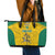 Republic of Lithuania Football Leather Tote Bag Sporty Style