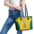 Republic of Lithuania Football Leather Tote Bag Sporty Style