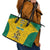 Republic of Lithuania Football Leather Tote Bag Sporty Style