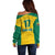 Republic of Lithuania Football Off Shoulder Sweater Sporty Style