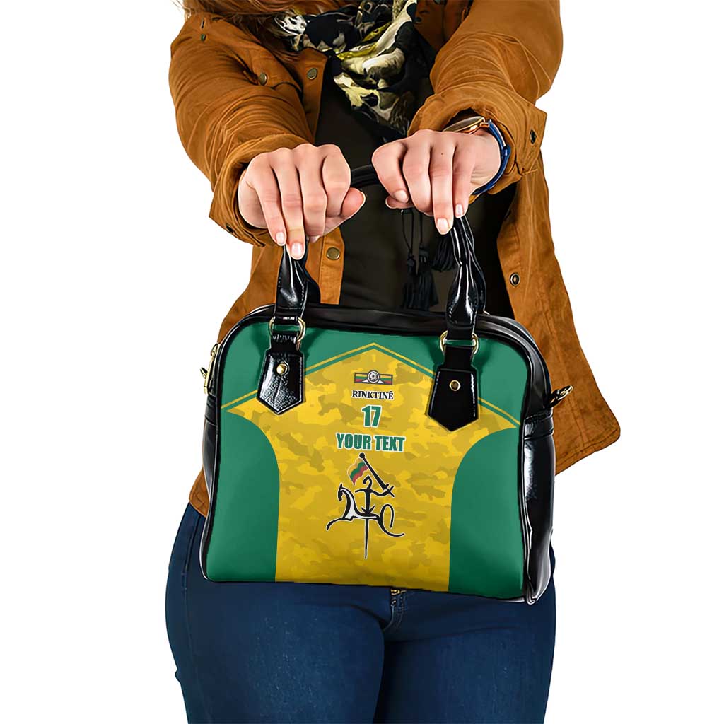 Republic of Lithuania Football Shoulder Handbag Sporty Style