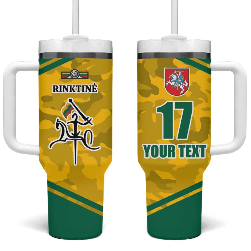 Republic of Lithuania Football Tumbler With Handle Sporty Style LT17 - Wonder Print Shop