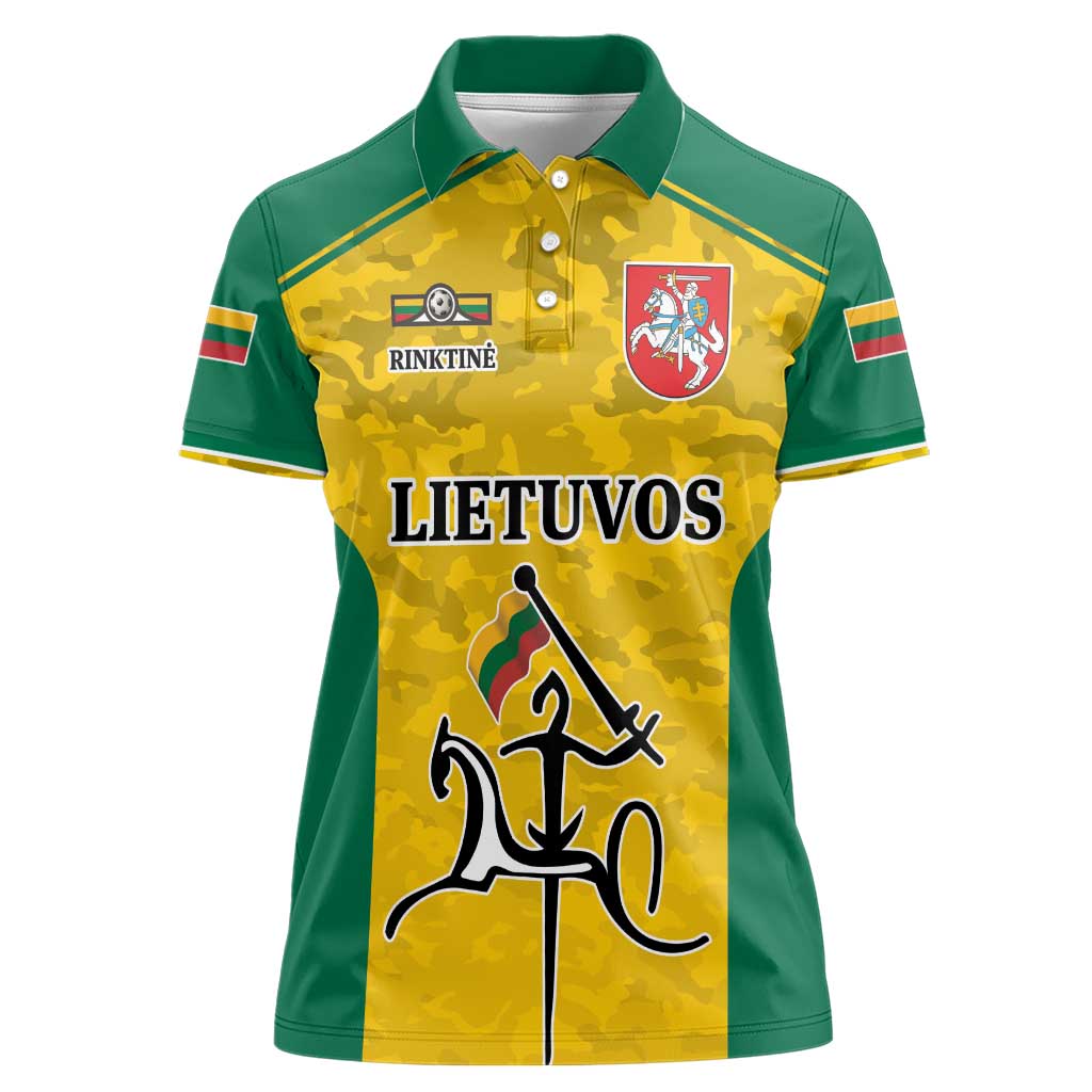 Republic of Lithuania Football Women Polo Shirt Sporty Style LT17 - Wonder Print Shop