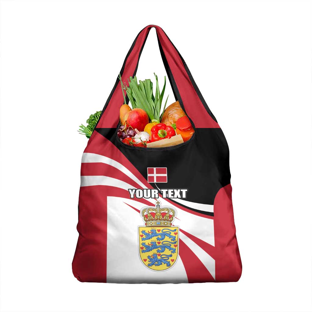 Personalized Danmark Coat of Arms Grocery Bag Denmark Three Pale Blue Lions