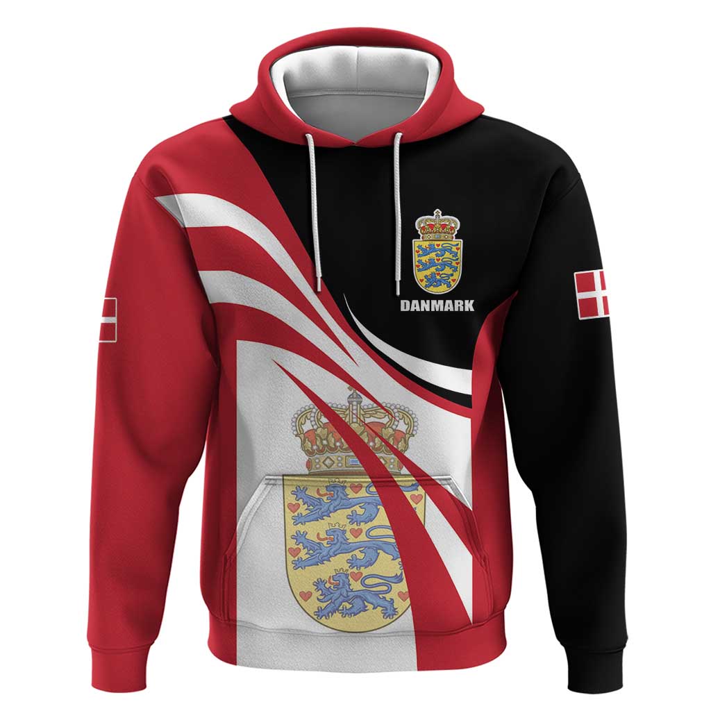 Personalized Danmark Coat of Arms Hoodie Denmark Three Pale Blue Lions