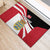 Personalized Danmark Coat of Arms Rubber Doormat Denmark Three Pale Blue Lions