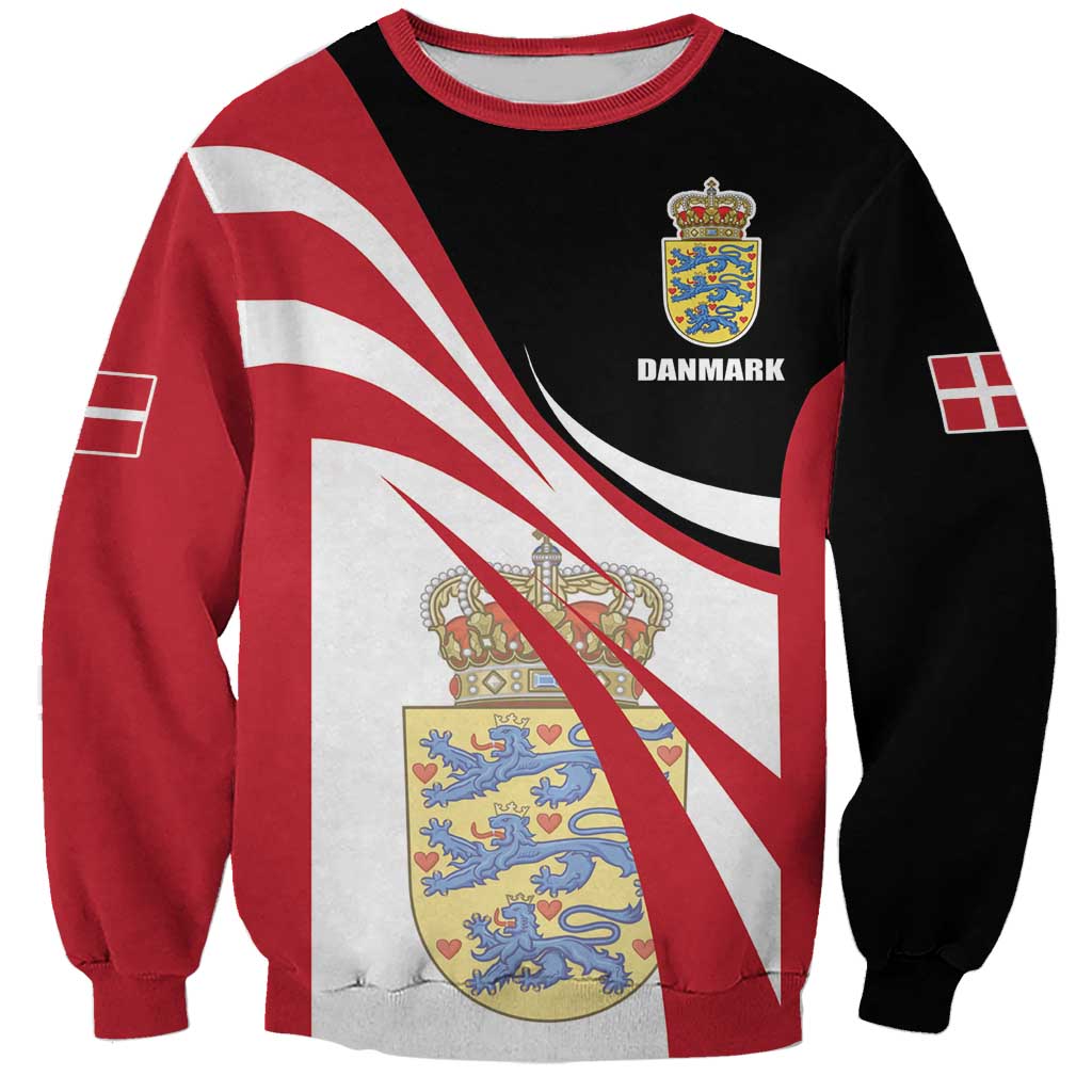 Personalized Danmark Coat of Arms Sweatshirt Denmark Three Pale Blue Lions