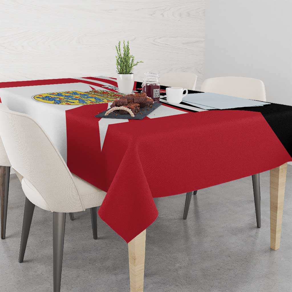 Personalized Danmark Coat of Arms Tablecloth Denmark Three Pale Blue Lions