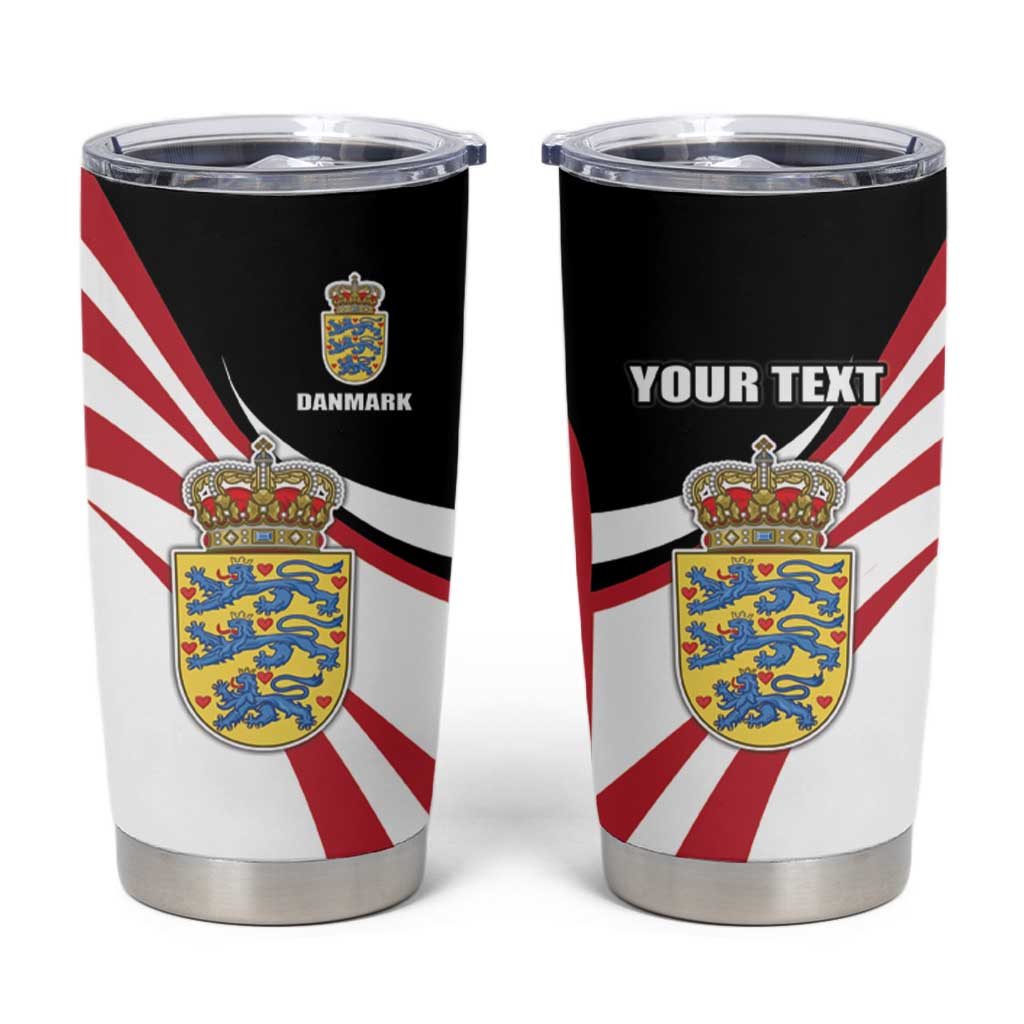 Personalized Danmark Coat of Arms Tumbler Cup Denmark Three Pale Blue Lions