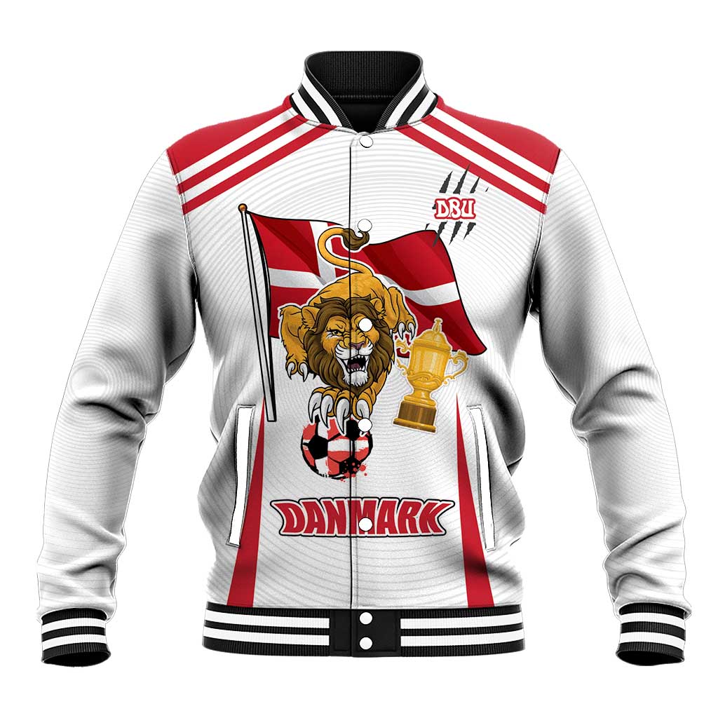 Custom Danmark Football Go Champions Baseball Jacket Denmark Sporty Style