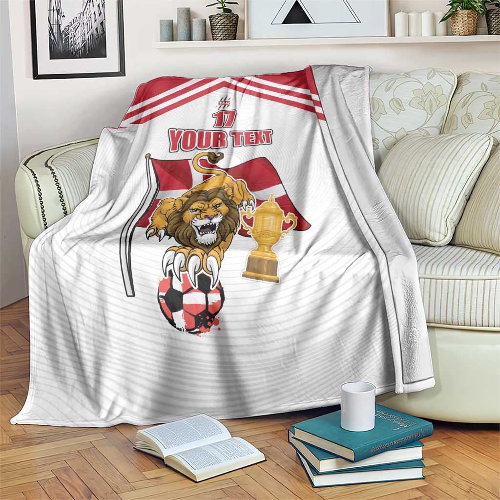 Custom Danmark Football Go Champions Blanket Denmark Sporty Style