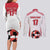 Custom Danmark Football Go Champions Couples Matching Long Sleeve Bodycon Dress and Long Sleeve Button Shirt Denmark Sporty Style