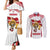 Custom Danmark Football Go Champions Couples Matching Mermaid Dress and Long Sleeve Button Shirt Denmark Sporty Style