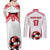 Custom Danmark Football Go Champions Couples Matching Off Shoulder Maxi Dress and Long Sleeve Button Shirt Denmark Sporty Style