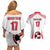 Custom Danmark Football Go Champions Couples Matching Off Shoulder Short Dress and Hawaiian Shirt Denmark Sporty Style