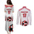 Custom Danmark Football Go Champions Couples Matching Puletasi and Long Sleeve Button Shirt Denmark Sporty Style