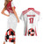 Custom Danmark Football Go Champions Couples Matching Short Sleeve Bodycon Dress and Hawaiian Shirt Denmark Sporty Style