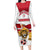 Custom Danmark Football Go Champions Family Matching Long Sleeve Bodycon Dress and Hawaiian Shirt Denmark Sporty Style