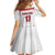 Custom Danmark Football Go Champions Family Matching Off The Shoulder Long Sleeve Dress and Hawaiian Shirt Denmark Sporty Style