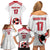 Custom Danmark Football Go Champions Family Matching Off Shoulder Short Dress and Hawaiian Shirt Denmark Sporty Style